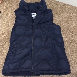 navy blue vest